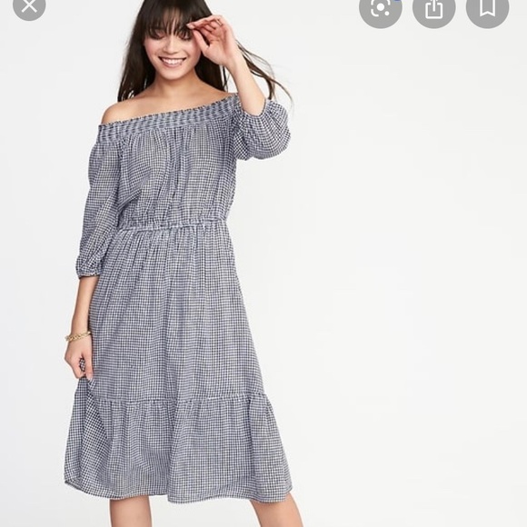 old navy gingham wrap dress